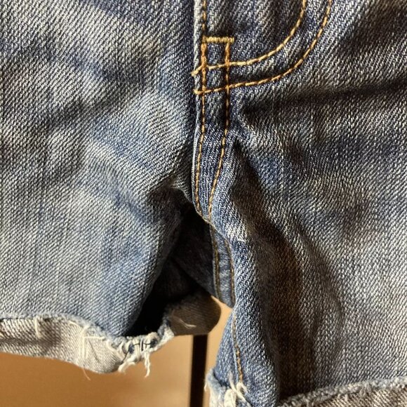 AEO American Eagle Cutoff Denim Distressed Shorts Size 4 - Picture 11 of 16